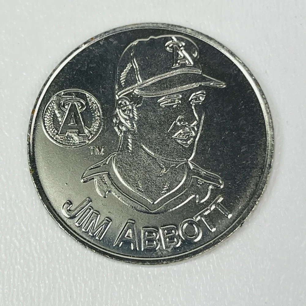 Starting Lineup 1991 Jim Abbott Major League Metal Token Baseball Collectors
